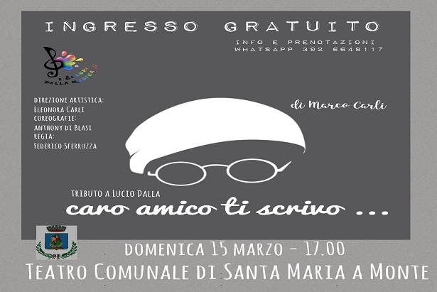 Locandina evento con immagine e logo del Comune