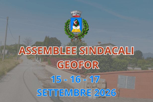Assemblee Sindacali Geofor 15, 16 e 17 settembre 2026