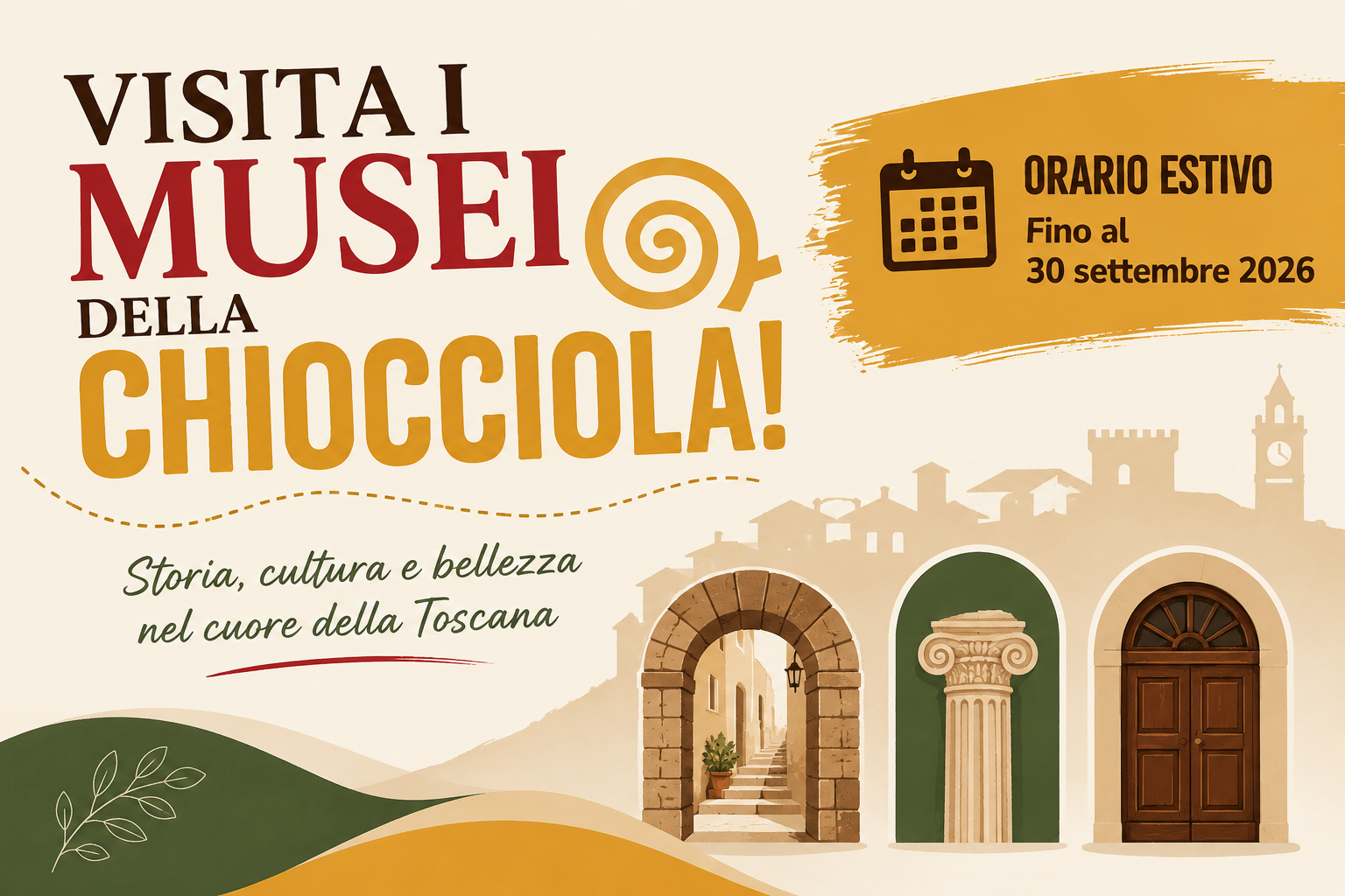Banner orario estivo musei